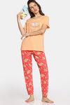 Rosaline Bon Appetit Knit Cotton Sleep Pyajama - Deep Sea Coral — thumbnail 4